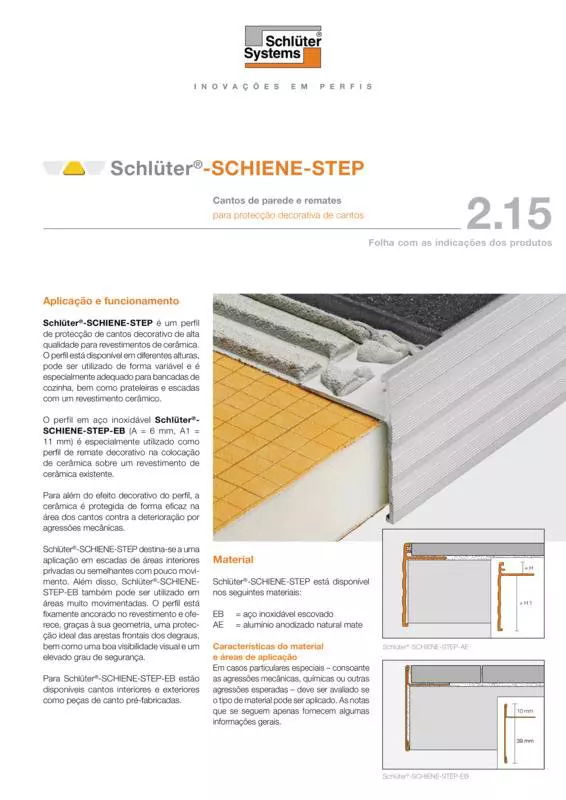 Schlüter-SCHIENE-STEP | Ficha de dados do produto 2.15