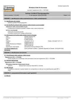 Schlüter-CLEAN-CP - Scheda di sicurezza Schlüter-CLEAN-CP - Scheda di sicurezza