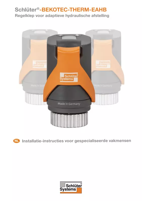 Schlüter-BEKOTEC-THERM-EAHB - Installatie-instructies voor gespecialiseerde vakmensen