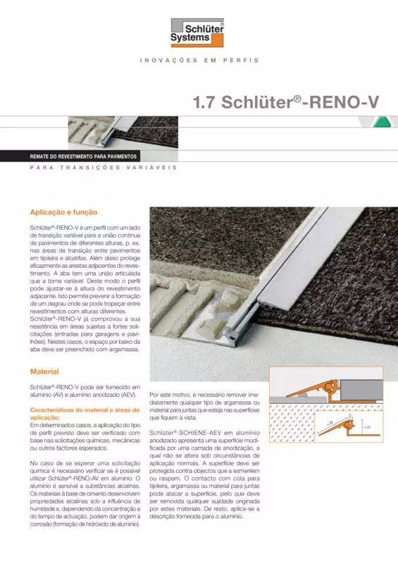 Schlüter-RENO-V | Ficha de dados do produto 1.7