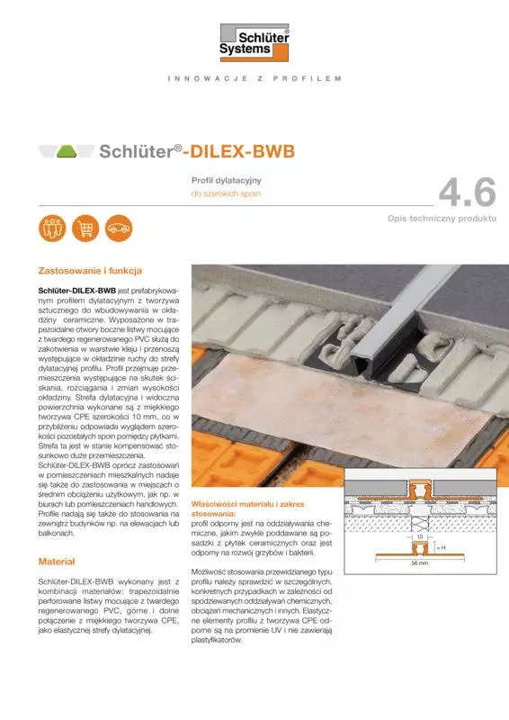 Schlüter-DILEX-BWB | Opis techniczny produktu 4.6