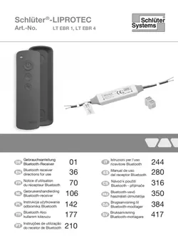 Schlüter-LIPROTEC - Bluetooth-modtager | Brugsanvisning