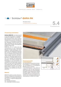 Schlüter-BARA-RK | Produktdatenblatt 5.4