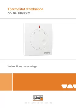 Schlüter-BEKOTEC-THERM-ER/BW - Thermostat d’ambiance | Instructions de montage