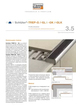 Schlüter-TREP-G /-GL i -GK /-GLK | Opis techniczny produktu 3.5 Schlüter-TREP-G /-GL i -GK /-GLK | Opis techniczny produktu 3.5