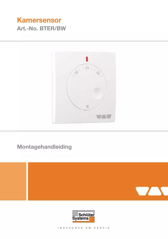 Schlüter-BEKOTEC-THERM-ER/BW -  Kamersensor | Montagehandleiding