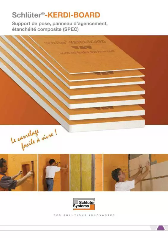 Schlüter-KERDI-BOARD - Support de pose, panneau d’agencement, étanchéité composite