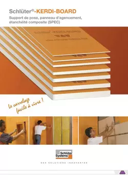 Schlüter-KERDI-BOARD - Support de pose, panneau d’agencement, étanchéité composite