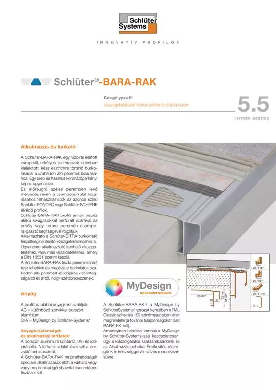 Schlüter-BARA-RAK | Termék adatlap 5.5