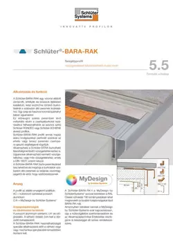 Schlüter-BARA-RAK | Termék adatlap 5.5 Schlüter-BARA-RAK | Termék adatlap 5.5