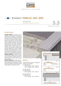 Schlüter-TREP-E /-EK /-EFK | Technický list výrobku 3.3