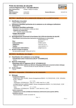Schlüter-KERDI-FIX blanc - Fiche de données de sécurité
