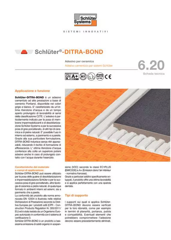 Schlüter-DITRA-BOND | Scheda tecnica 6.20