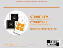 Schlüter-CONTROL-TR-DHBT 1 BW & 1 GS – Bedienungsanleitung