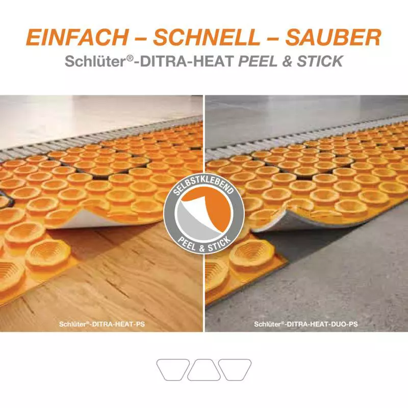 Schlüter-DITRA-HEAT-PS - Peel & Stick: Einfach, schnell, sauber.