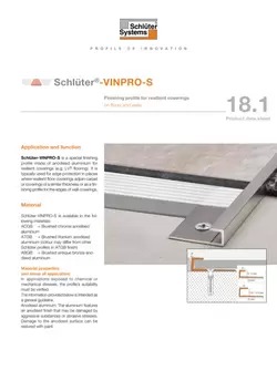 Schlüter-VINPRO-S | Product data sheet 18.1