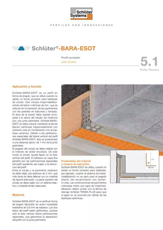 Schlüter-BARA-ESOT | Ficha Técnica 5.1