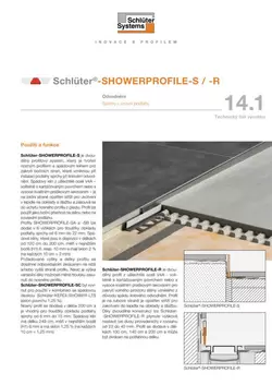 Schlüter-SHOWERPROFILE-S /-R | Technický list výrobku 14.1
