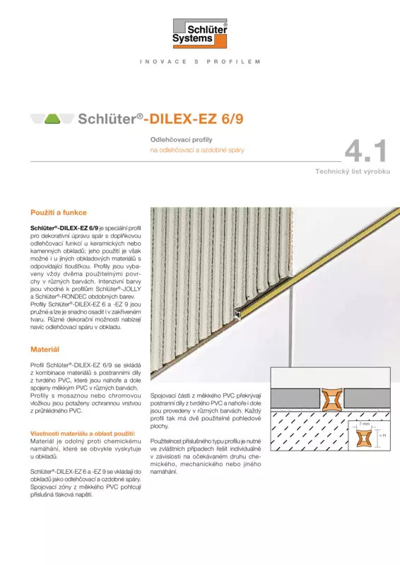 Schlüter-DILEX-EZ 6/9 | Technický list výrobku 4.1