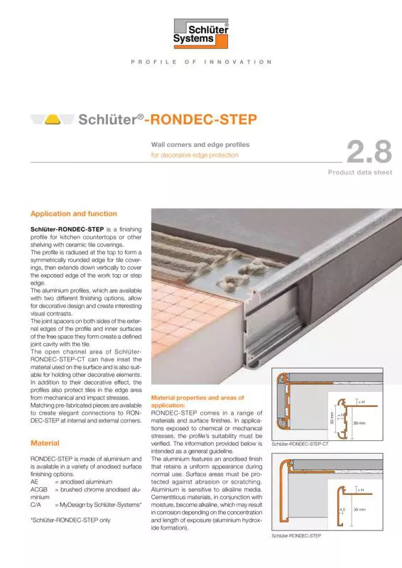 Schlüter-RONDEC-STEP | Product data sheet 2.8