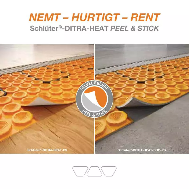 Schlüter-DITRA-HEAT-PS - Peel & Stick: nemt, hurtigt, rent