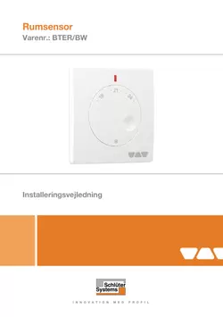 Schlüter-BEKOTEC-THERM-ER/BW - Rumsensor | Installeringsvejledning