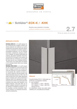 Schlüter-ECK-K /-KHK /-KI | Ficha de dados do produto 2.7