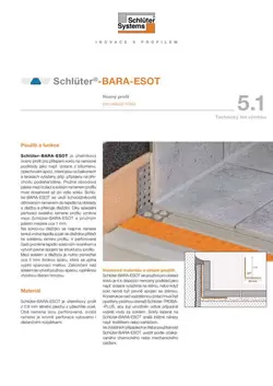 Schlüter-BARA-ESOT | Technický list výrobku 5.1 Schlüter-BARA-ESOT | Technický list výrobku 5.1