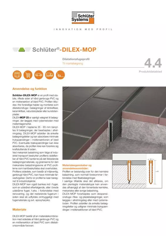 Schlüter-DILEX-MOP | Produktdatablad 4.4
