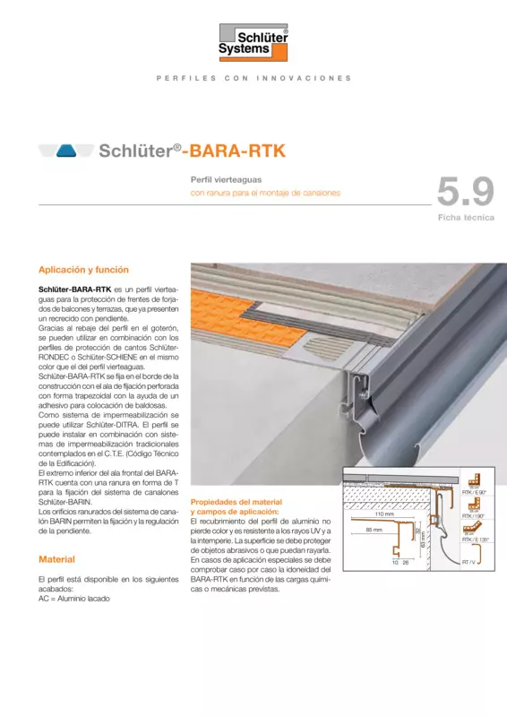 Schlüter-BARA-RTK | Ficha Técnica 5.9