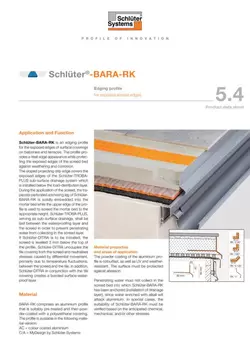 Schlüter-BARA-RK | Product data sheet 5.4