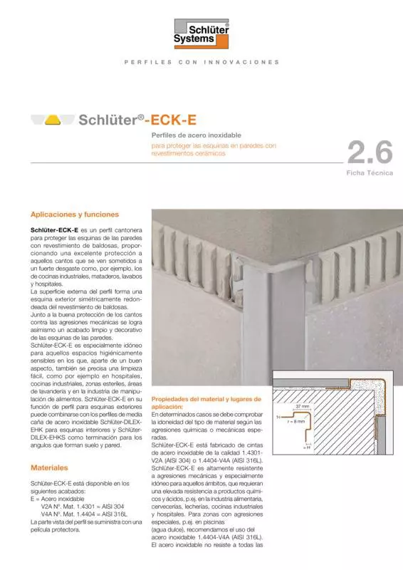 Schlüter-ECK-E | Ficha Técnica 2.6