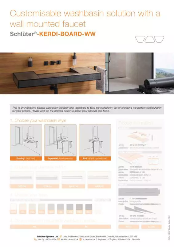 Schlüter-KERDI-BOARD-WW | Product Selection Tool
