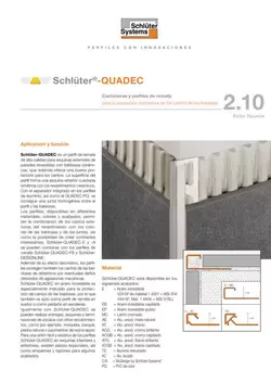 Schlüter-QUADEC | Ficha Técnica 2.10 Schlüter-QUADEC | Ficha Técnica 2.10