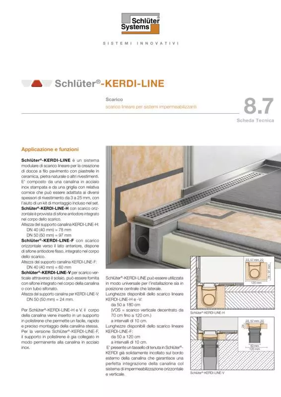 Schlüter-KERDI-LINE | Scheda tecnica 8.7
