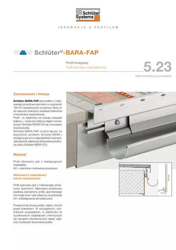Schlüter-BARA-FAP | Opis techniczny produktu 5.23