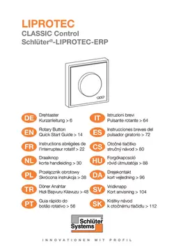 Schlüter-LIPROTEC-ERP Classic Control: Drejekontakt - Kort vejledning