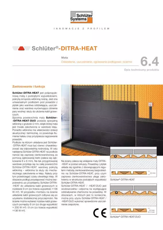 Schlüter-DITRA-HEAT | Opis techniczny produktu 6.4