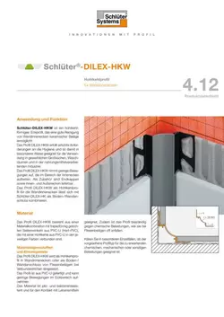 Schlüter-DILEX-HKW | Produktdatenblatt 4.12