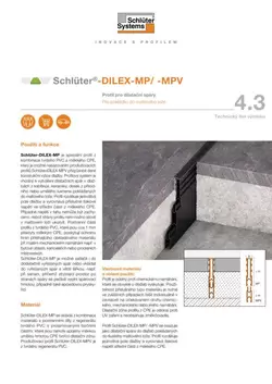 Schlüter-DILEX-MP /-MPV | Technický list výrobku 4.3