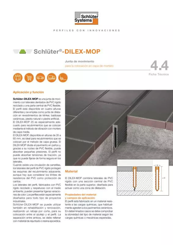 Schlüter-DILEX-MOP | Ficha Técnica 4.4