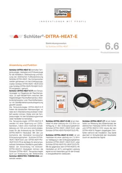 Schlüter-DITRA-HEAT-E | Produktdatenblatt 6.6