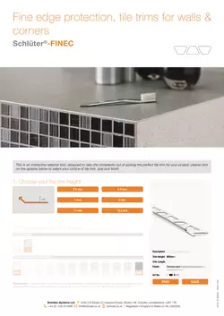 Schlüter-FINEC | Product Selection Tool
