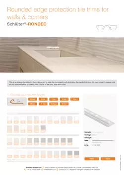 Schlüter-RONDEC | Product Selection Tool