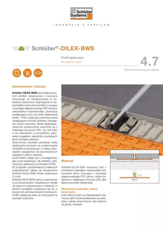 Schlüter-DILEX-BWS | Opis techniczny produktu 4.7