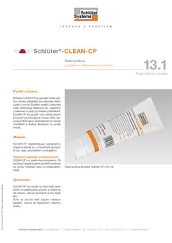 Schlüter-CLEAN-CP | Technický list výrobku 13.1