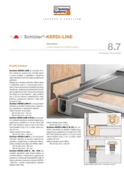 Schlüter-KERDI-LINE | Technický list výrobku 8.7