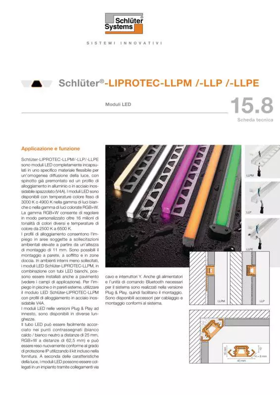 Schlüter-LIPROTEC-LLPM /-LLP /-LLPE | Scheda tecnica 15.8