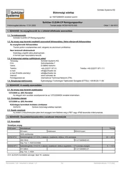 Schlüter-CLEAN-CP - Biztonsági adatlap