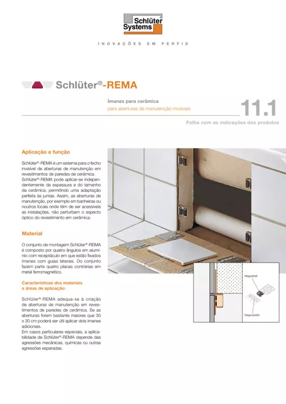Schlüter-REMA | Ficha de dados do produto 11.1